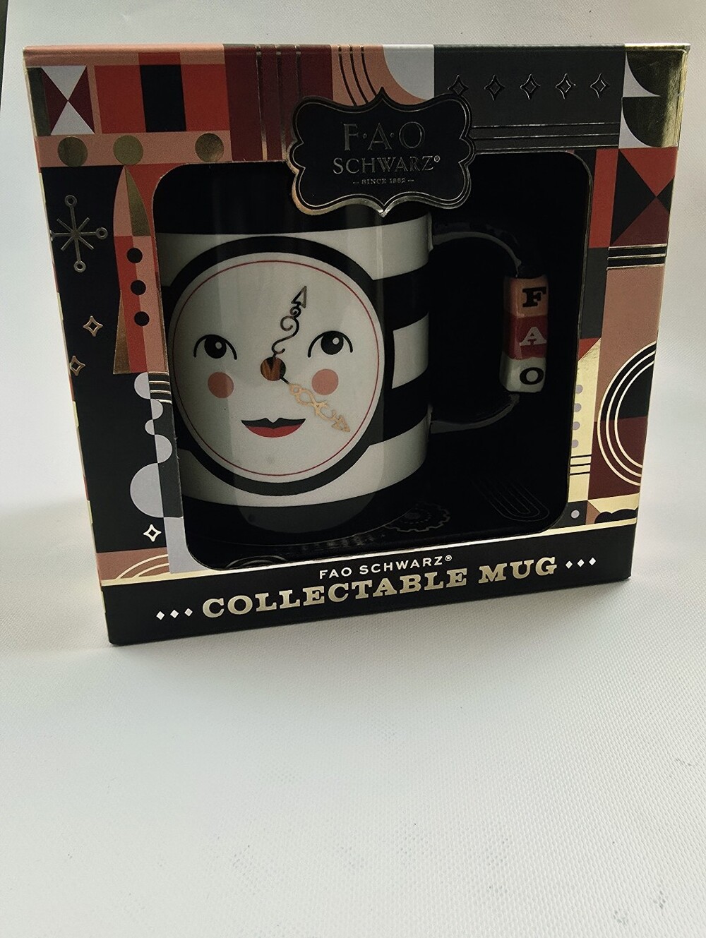 FAO Schwarz Collectable Clock Face Mug 20 Oz 2018 Original Box - Picture 3 of 13